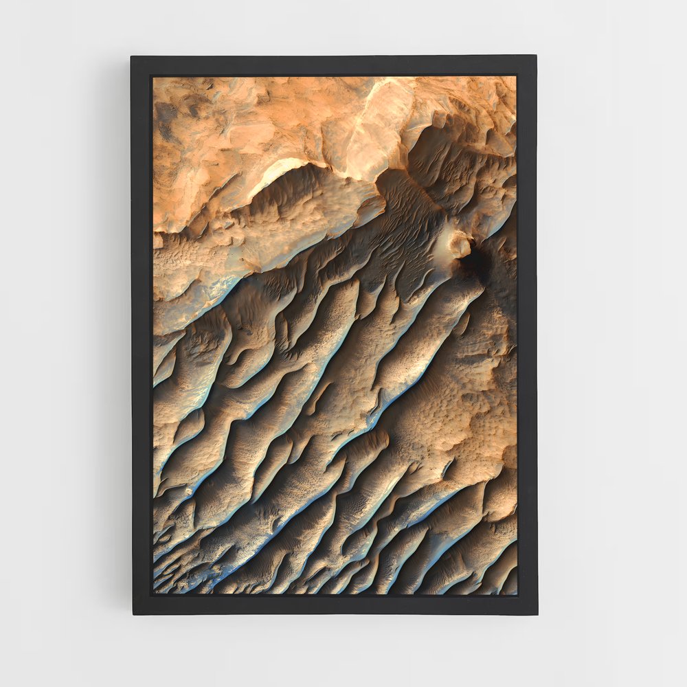 Poster Dunes Martiennes – affiche Système solaire (vue 2)
